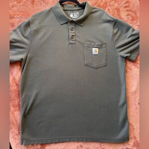 Carhartt Men's Dark Green Polo Shirt